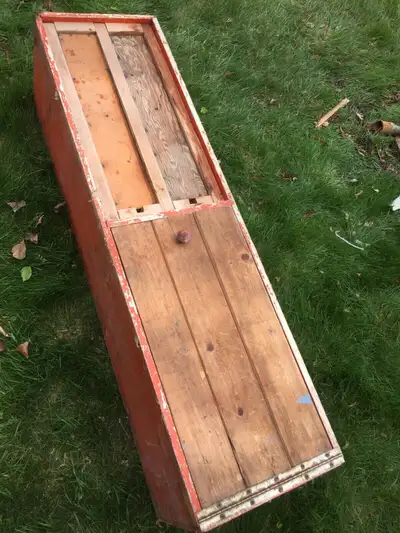 Big vintage 1968 plywood chest of drawers, View more