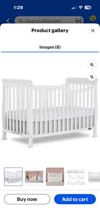 Dream On Me 7-in-1 Convertible Crib + Simmons Organic mattress, View more