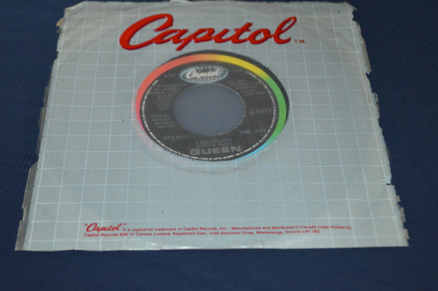 Vinyl Single! Queen 'I Go Crazy/Radio Ga Ga', Vintage 45!! in CDs, DVDs & Blu-ray in Hamilton