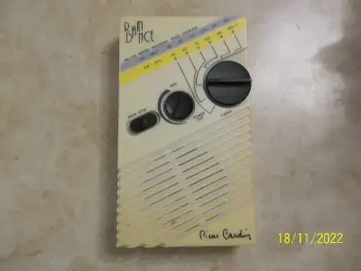 Rain Dance Water Resistant Transistor Radio by Pierre Cardin, View more