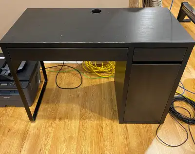 Ikea Micke Desk Black-Brown, View more