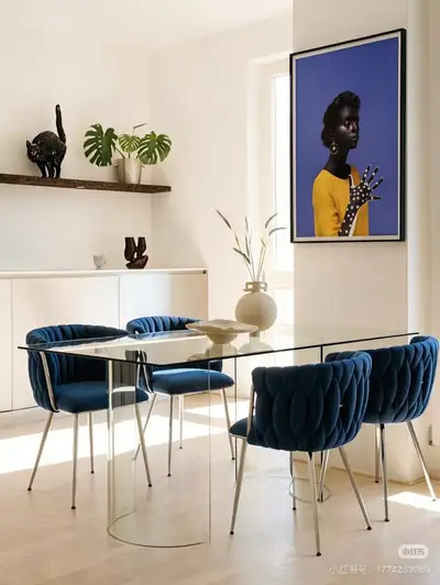 blue velvet dining chairs , View more