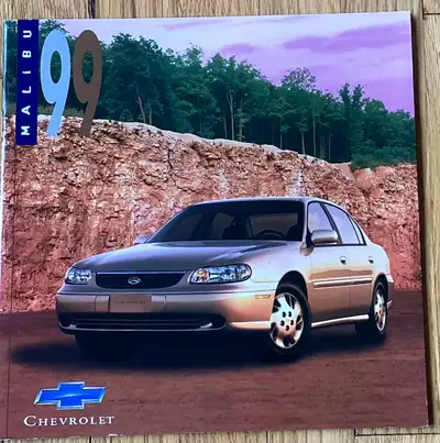 1999 CHEVY MALIBU BROCHURE FOR SALE THIS LARGE SIZE DELUXE ENGLISH BROCHURE HAS 22 COLOURED PAGES SH...