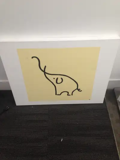 elephant canvas painting $5 pick up off of herring cove rd