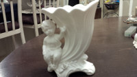 most delicate figurine of Angel sitting on a corne d'abondance #