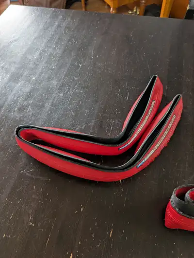 Pair of Brand New 700×23C Indoor Trainer Tires — Red, View more