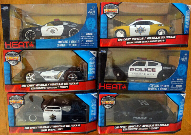 Jada Heat Die Cast Metal Police Cars / Voitures de Police 1/24 dans Jouets et jeux  à Laval/Rive Nord