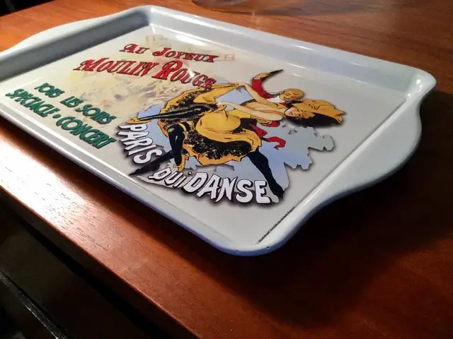 PLATEAU STYLE VINTAGE MOULIN ROUGE METAL TRAY FRANCE PARIS62863733629059122