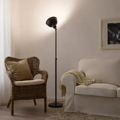 IKEA SKURUP Floor Lamp - Black - Adjustable - Includes FREE Bulb, View more