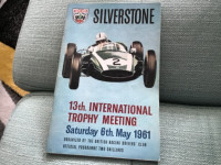 Silverstone 13th international trophy meeting May 1961 program