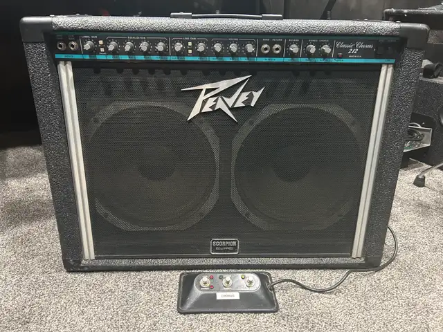 Peavey Classic Chorus 212 Vintage Teal Stripe Amp - Stereo!628632803411221223