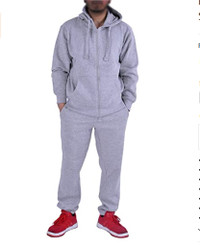 Cotton/Fleece Tracksuits 2 Pieces Full Zip & Pull over Athletic