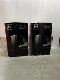 Brand New Pair of EV ZLX-12BT Bluetooth Powered 12” with Covers