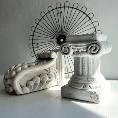 2) Vintage Pieces Corbel Roman Pedestal Pilar, View more