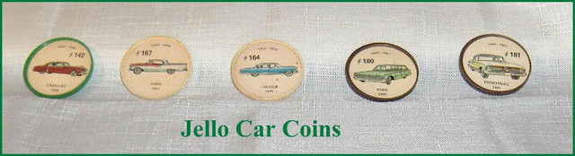 Jello Car Coins Premiums from the 60's in Arts & Collectibles in Belleville - Image 2
