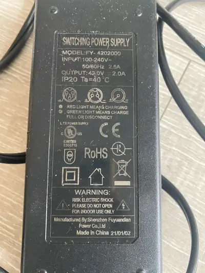 36V Electric Scooter Charger – 42V 2A, View more