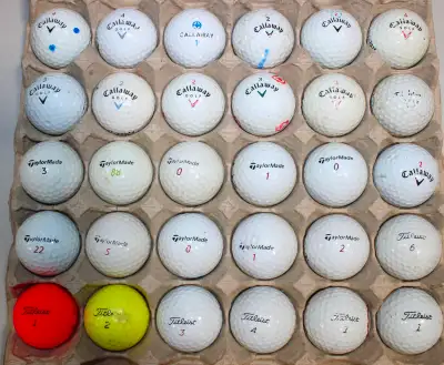 30 Mixed Premium Golf Balls - Titleist, TaylorMade, Callaway, View more