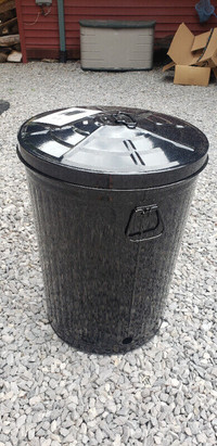 Garbage Can BBQ black Trash Can !NEW! approximately 18" X 24"