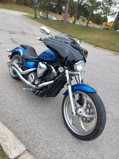 Brand new tires. New brakes oil change done with yamaha dealer ready to drive new cobra pipes.