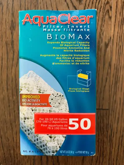 I'm offering a brand new Aqua Clear filter insert Bio max, perfect for maintaining a healthy aquariu...