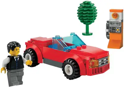 Lego city 8402 Sports Car, 100% complet. En excellent état. 64 mcx, 1 minifigs. Avec le manuel d'ins...