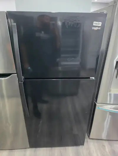 2022 Whirlpool 30" Black Top FreezerBottom Fridge Refrigerator, View more