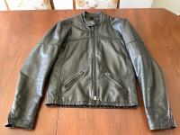 Manteau de moto, 100% cuir véritable, doublure, DROSPO
