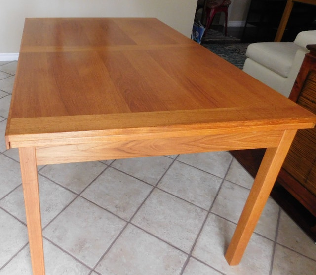 Vintage Danish Mid Century Modern Teak Extending Dining Table Dining Tables & Sets Kitchener
