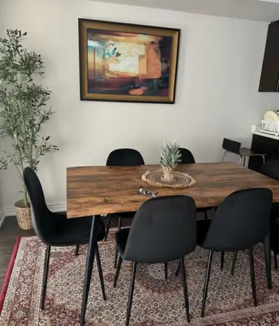 Live Edge Dining Table | Oak Finnish | MDF Top | 6 Seater Table, View more