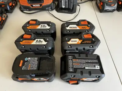 New rigid 18v 4.0 batteries 60$ each, View more