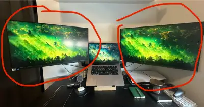 1. Selling Two ASUS 27” 1080P Monitors (VA27DQ) - Full HD, IPS, 75Hz, Speakers, Adaptive-sync/FreeSy...