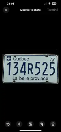 Plaque d’immatriculation Québec vintage  