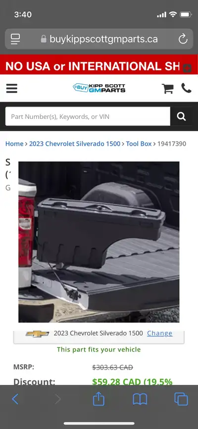 Set of swing out toolboxes for GMC/Chev pickup, I had them in a 23 Silverado 1500 Website says they’...
