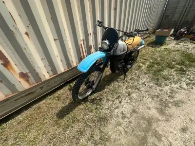1977 I believe. Needs work and a new gas tank. Had it running. Asking $300