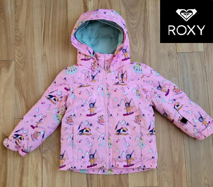 ROXY Winter Coat Size 3T in Pink with Patterns.