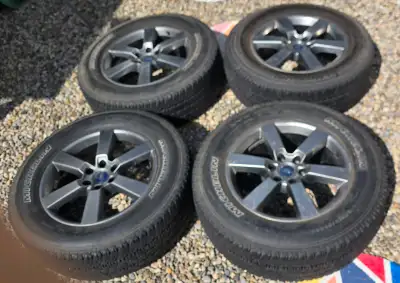 Set of 4 used LT275/65R20 M+S rated Michelins on Ford trims. Good for off road or as a winter set as...