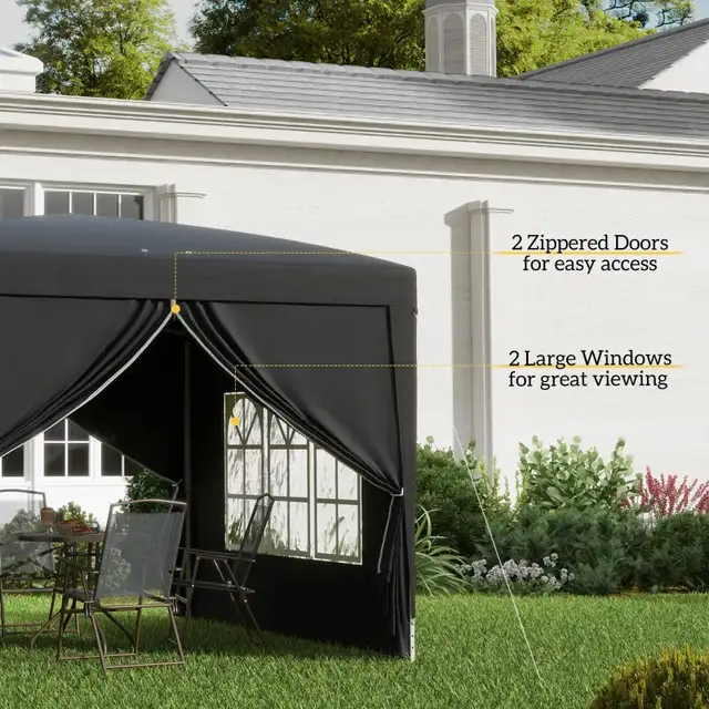 10'x10' Outdoor Pop Up Party Tent Wedding Gazebo Canopy in Patio & Garden Furniture in Markham / York Region - Image 8