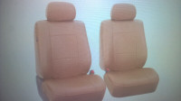 Leather Car Seat Covers Low Back Bucket Covers Set of 2 Tan