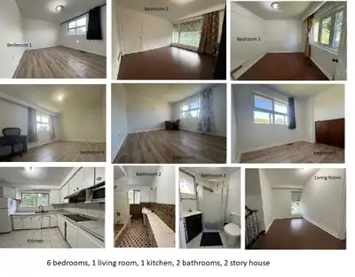 1 month free, Walk/5 min Bus 2 Finch Stn. 6 bedroom,2 bath House close to supermarket. 1 min step 2...