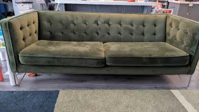 Structube Green Velvet sofa, View more