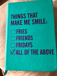 ”THINGS THAT MAKE ME SMILE:”  Blank lined Notebook