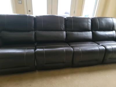 BRAND NEW LEATHER   SOFA SET WITH POWER  RECLINERS/HEADRESTS, View more