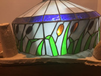 Stained glass hanging lamp - hand made 