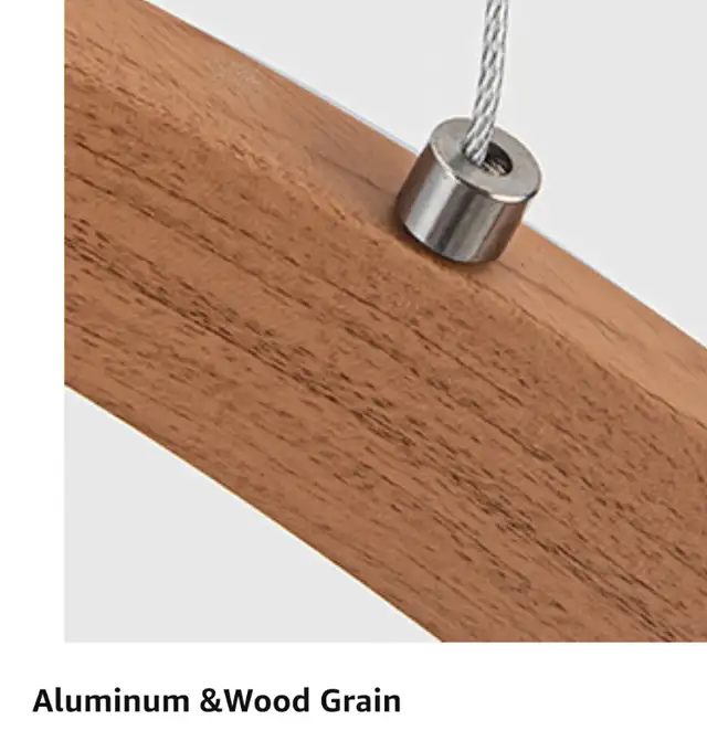 NEW MAYNA Modern LED Pendant Light Chandelier in Wood Finish in Indoor Lighting & Fans in London - Image 11
