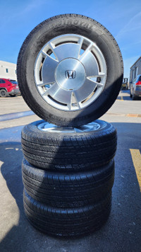 205/60 R15 Summer Tires on Honda Alloy Rims