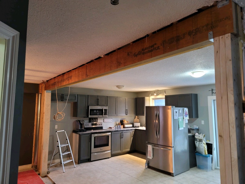 Load bearing wall removal, LVL , STEEL BEAM, installations Excavation