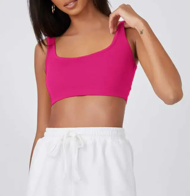 Brand New Hot Pink Cropped Tank Top in Women's - Tops & Outerwear in Markham / York Region - Image 3