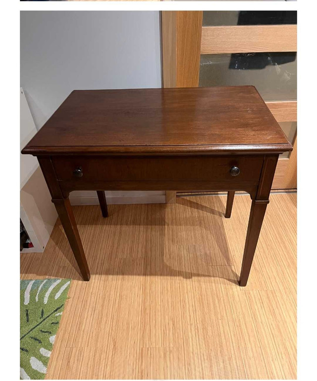 Vintage solid wood desk with drawer  in Desks in Guelph - Image 2