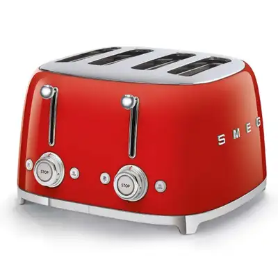 Smeg 4 Slice Toaster Red, View more
