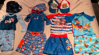 Bathing suits and hats 2T & 3T